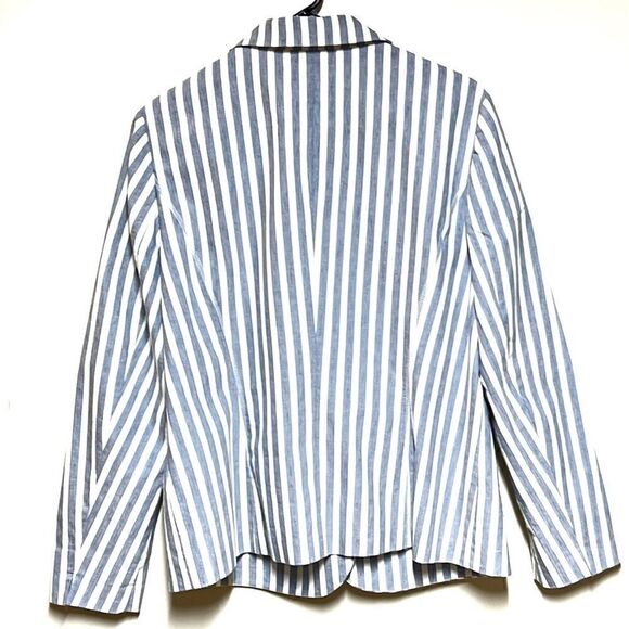 NWOT Gerry Weber Coastal Stripe Langarm Linen Blend suit jacket Sz 44 Womens 14 - Picture 4 of 7